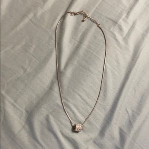 Silver gem necklace